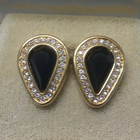 VTG SWAROVSKI Crystal Earrings SIGNED SAL - Picture 1 of 6